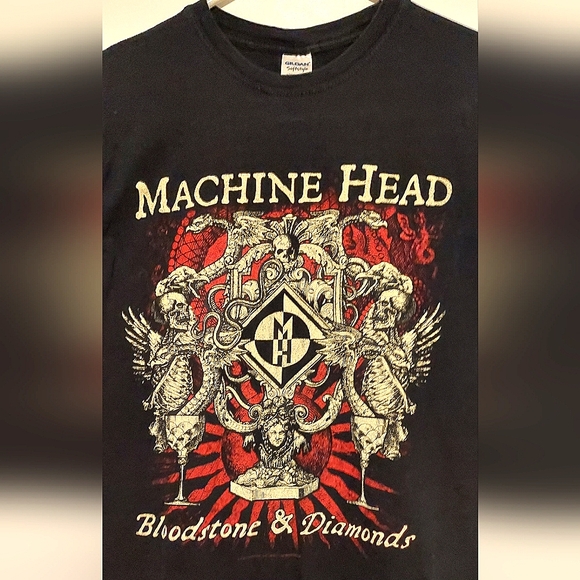 2014 Machine Head Bloodstone & Diamonds Men's Graphic Band T-shirt GUC Size M - Picture 2 of 6